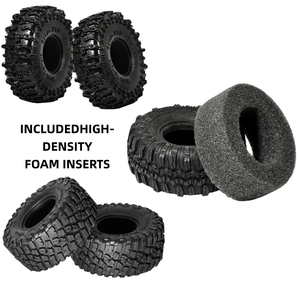 Pneus de crawler RC de <span class=keywords><strong>1</strong></span>,0 pouce avec inserts en mousse pour Traxxas <span class=keywords><strong>TRX4M</strong></span> Axial SCX24 FCX24 97054-<span class=keywords><strong>1</strong></span> et RC à l'échelle <span class=keywords><strong>1</strong></span>/<span class=keywords><strong>18</strong></span> <span class=keywords><strong>1</strong></span>/24 4 pièces - Product Image 3