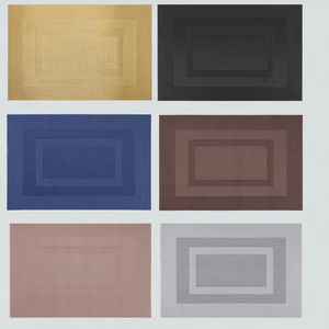 Tapete de aislamiento de mesa de comedor de doble marco tejido de PVC ecológico nórdico clásico mantel Individual de estilo occidental para uso doméstico y hotelero - Product Image 6