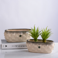 Pot bunga keramik besar kreatif sederhana, vas meja dekorasi rumah/Hotel/taman Pot kecil grosir