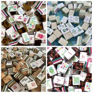 Nouveauté dimanche : Tuiles Lola Bamboo 1 Navy, en marron, pour rangement, Cheeky Gifts, colorées, Cowgirl, Fish, Tiger, Clear, Dandy, Mahjong, Pink - Product Image 2