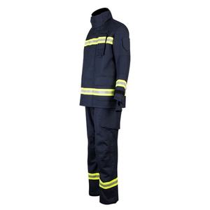 Combinaison de pompier DRD Nomex, style split, avec bandes réfléchissantes, bleu foncé, protection intégrale du corps - Product Image 6