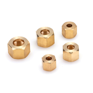 Dày Tường Chất Lượng Cao <span class=keywords><strong>Brass</strong></span> Ferrule Nut Cho Nén Phụ Kiện - Product Image 1