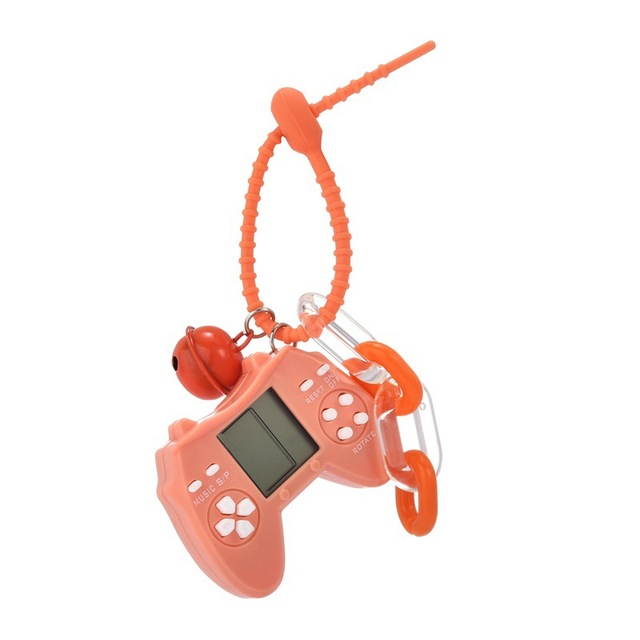 Joystick Shape Classic Handheld Brick Game Kids Machine Toy Music Feedback Portable Game Console Pocket Game Box Joyful Keychain