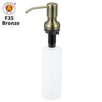 Distributeur de savon liquide en bronze pour salle de bain, idéal pour la vaisselle et le nettoyage de la cuisine
