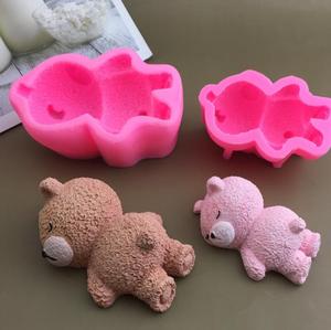 Stampo in Silicone Riutilizzabile per <span class=keywords><strong>Torte</strong></span> e Gelati <span class=keywords><strong>con</strong></span> Design 3D a Forma di Orso, Forma Irregolare per Creazione di Dolci - Product Image 1