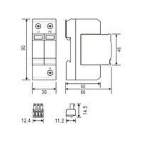 385V 275V 30kA-60kA 1P + N Telebahn AC SPD parasurtenseur Supresor De Sobretensiones Supresor De Picos