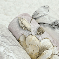 Papier peint en vinyle PVC KingMair classique, imperméable et résistant à l'humidité, motif géométrique floral, installation facile DIY pour hôtel, chambre, couloir