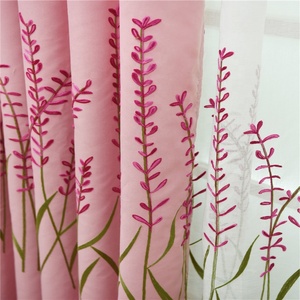 Stile nordico Rosa Pianta Fiori Camera <span class=keywords><strong>Da</strong></span> Letto Casa di Protezione Del <span class=keywords><strong>Sole</strong></span> Ganci Lavabile Ricamato <span class=keywords><strong>Tessuto</strong></span> Della Tenda// - Product Image 5