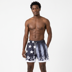 Pantalones Cortos Deportivos Americanos Vintage al por Mayor, Transpirables, Tallas XS-XL, Poliéster, Doble Malla, Personalizados en 3D, Pantalones Tres Cuartos - Product Image 1