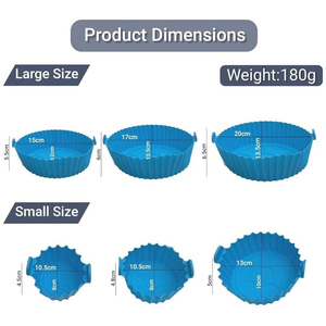 6 Pcs Reusable Eco-Friendly Square Silicone Air Fryer Liners <b>Set</b> - Product Image 4
