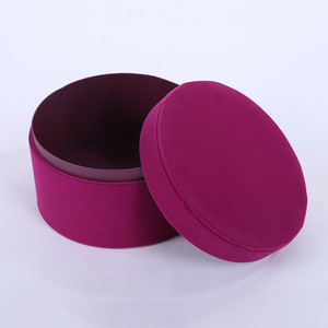 Caja de flores de terciopelo de lujo al por mayor caja de terciopelo de flores redonda cajas de terciopelo de flores circulares para Rosas preservadas - Product Image 3