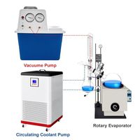 Évaporateur rotatif Tenlin 10L/20L en verre borosilicate et acier inoxydable de haute qualité avec refroidisseur et pompe à vide jusqu'à 200°C