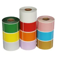 10 rollos útil etiqueta de papel de etiqueta de precio de etiqueta engomada de fila denominados de papel pegatinas adhesivas bolsa impermeable OEM personalizado