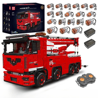 Mould King 19008 MOC City Car, Camión de Remolque Motorizado con Control Remoto por Aplicación, Modelo de Bloques de Construcción para Adultos, Kit de Ensamblaje DIY, Regalos, Juego de Bloques de Construcción