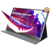 Monitor Gaming Sibolan 16 Inci Ultra-Tipis Layar IPS HDR 1080P Portabel USB C Laptop PC Ponsel Mac PS5 Speaker LCD