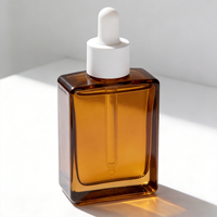 Flacon compte-gouttes en verre ambré personnalisé avec protection UV et fermeture hermétique pour sérum, huile essentielle, soins de la peau DIY, marque privée 10ml 15ml