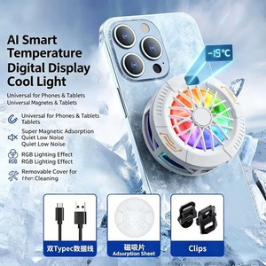 Refroidisseur de téléphone magnétique pour gaming, à clipser, avec lumière RGB, radiateur de téléphone mobile pour diffusion en direct - Product Image 6