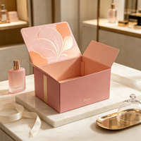 Boîte d'emballage en carton ondulé personnalisée avec logo imprimé, boîte d'expédition de luxe avec bande adhésive détachable