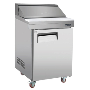 Réfrigérateur à salade en acier inoxydable pour bar à salades, table de préparation de salades, <span class=keywords><strong>pizza</strong></span>, sandwich, vitrine de préparation sous le comptoir - Product Image 1