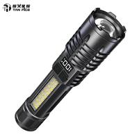 Lampe torche super lumineuse à zoom, longue portée, haute intensité, autonomie prolongée, affichage numérique, rechargeable