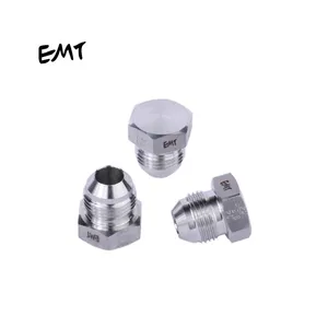 EMT 304 /316L stainless steel carbon steel hydraulic hex JIC npt male 74 degree cone pipe end plug
