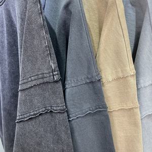 เสื้อยืดคอตตอนถักลายวินเทจไซส์ใหญ่สำหรับผู้ชาย ทรงโอเวอร์ไซส์ คอกลม แขนสั้น ลายพิมพ์ สไตล์ไฮสตรีท - Product Image 2