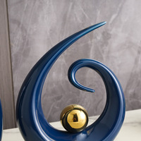 Décors de bureau européens de haute qualité, décoration intérieure dorée en céramique, ornements de luxe légers