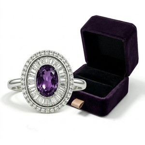 <span class=keywords><strong>Anello</strong></span> in Argento S925 con <span class=keywords><strong>Ametista</strong></span> Naturale Viola di Alta Qualità per <span class=keywords><strong>Donna</strong></span>, Vendita all'Ingrosso - Product Image 6