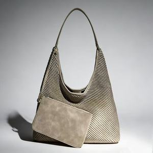 Bolso de <span class=keywords><strong>Mano</strong></span> Cruzado de Moda de Verano para Mujer, Bolsos Tote de PU Tejidos <span class=keywords><strong>a</strong></span> <span class=keywords><strong>Mano</strong></span> con Cierre de Cremallera, Forro de Poliéster Duradero Impermeable, Correa Única - Product Image 1