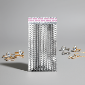 Enveloppes à bulles métalliques argentées 4x7 pouces, lot de 25, enveloppes en aluminium imperméables, sacs de rangement pour bijoux - Product Image 2