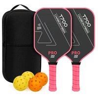 Raquette de pickleball en fibre de carbone T700 de qualité supérieure, épaisseur 16 mm, surface mate, absorption des chocs, ensemble de raquettes pour l'entraînement sportif en plein air