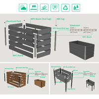 Kotak Pot Tanam WPC (Wood Plastic Composite) Tahan Cuaca untuk Menanam Sayuran, Bunga, dan Herbal di Luar Ruangan
