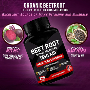 OEM Vegan Health Capsule di radice di barbabietola integratore biologico estratto di barbabietola rossa capsula di aminoacidi migliorare la resistenza dell'esercizio - Product Image 2