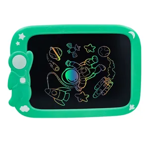 Quadro branco colorido de 9 polegadas, tablet para escrita digital graffiti LCD para crianças, brinquedos educativos, tablet para desenho com led