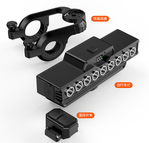 Luce Frontale per Bicicletta ad Alta Luminosità <span class=keywords><strong>4000mAh</strong></span> con Ricarica USB, Altoparlante e Campanello Integrati, per MTB e Bici da Strada - Product Image 1