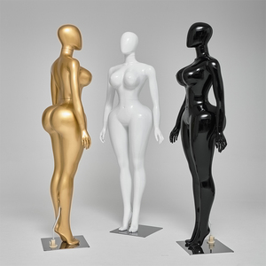 Mannequins de présentation en <span class=keywords><strong>plastique</strong></span> bon marché, corps entier, BBL, corps galbé, Instagrammable, peinture dorée, mannequins féminins de corps entier - Product Image 1