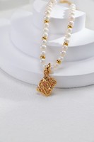Collar de Cadena con Colgante de Plata Tibetana y Perlas para Mujer, Diseño Moderno, Serie Océano, Joyería Personalizada