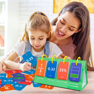 104 Tarjetas de Memoria Flash de Matemáticas, Juego Educativo de <span class=keywords><strong>Fracciones</strong></span>, Decimales y Por Ciento, Tarjetas de Aprendizaje para Niños, Aptas para Principiantes en Matemáticas - Product Image 6