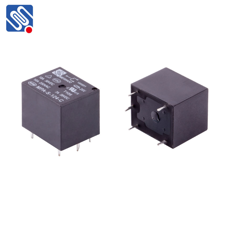 Meishuo MPA-S-124-C 15A 5V / 6V / 9V / 12V / 24V 10A Miniature PCB JQC-3FF T73 DC12V 4 Pin Sugar Cube Relay