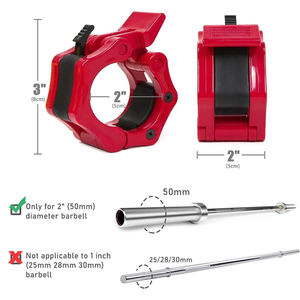Accessoires de fitness Open Quick Lock 50mm Barbell Collar Clamps Barbell Locks - Product Image 2