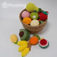 Groothandel Aanpasbare Gehaakte Amigurumi Fruit & Groente Sleutelhangers Hand Gebreide Aardbei Sleutelhanger Voor Keuken & Voedsel Speelgoed