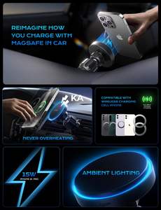 LISEN <span class=keywords><strong>Chargeur</strong></span> de voiture magnétique sans fil 15W à charge rapide, support de téléphone magnétique pour <span class=keywords><strong>iPhone</strong></span> 17 16 15 14 13 Pro Max - Product Image 6