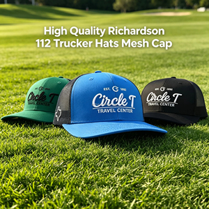 Casquette Trucker Richardson 112 de Haute Qualité avec Logo Brodé Personnalisé, Casquette Snapback Style Hip Hop pour Hommes, Casquette en Maille Unie et Vierge - Product Image 3