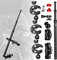 Universeller Fahrrad-Selfie-Stick 1,1M CNC-Aluminiumlegierung Motorrad-Fahrrad-Stick für Insta360 für GoPro Action-Kamera-Zubehör