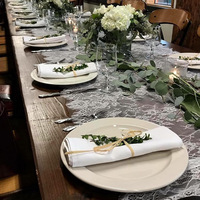 Chemin de table et nappe de mariage en dentelle blanche, housse de meuble TV, décoration minimaliste pour la salle à manger, style nordique