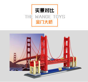 6210 World Structure Landmark San Francisco Golden Gate Bridge MOC Juego de bloques de ladrillos Bloques de construcción para niños Juguete de construcción - Product Image 5