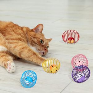 Livraison rapide <span class=keywords><strong>chat</strong></span> boules de ressort ressorts extensibles jouets boules roulantes bobines ludiques colorées <span class=keywords><strong>jouet</strong></span> d'<span class=keywords><strong>action</strong></span> de ressort interactif - Product Image 2
