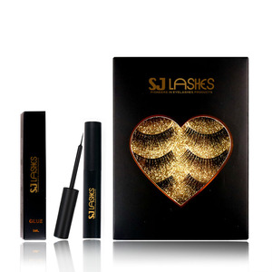 Paquete de Lujo Personalizado al por Mayor, Pestañas Veganas Hechas a Mano, Pestañas Postizas con Banda Invisible y Kit de Pegamento para Pestañas Sin Látex - Product Image 4