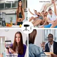 Micrófono Lavalier inalámbrico portátil para grabación de audio/video Mini micrófono omnidireccional para IPhone/iPad/Android/Xiaomi/Samsung