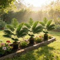 Pohon dan Bunga Buatan Dalam Ruangan, Tanaman Palem Areca Kecil Realistis dalam Pot, Tanaman Plastik, Simulasi Tanaman Hijau, Daun Palsu, Dekorasi